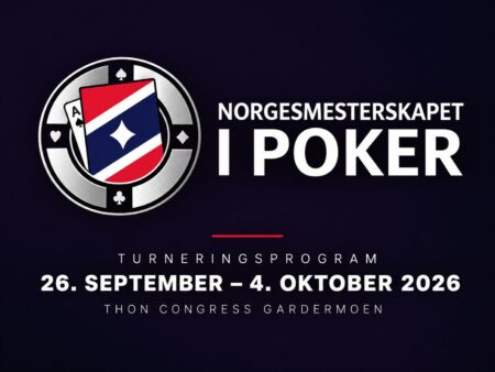 Åtta öppna event under 2026 års Norgemästerskap i poker